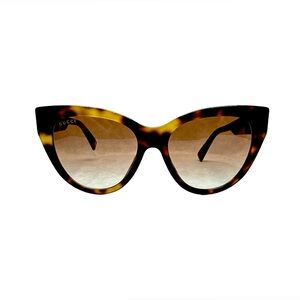 Gucci GG0460S 004 Havana Cat Eye Tortoise Shell Sunglasses